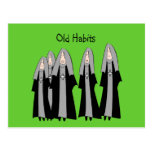 Nuns "Old Habits" Hilarious Nun Gifts Post Card