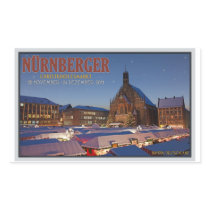 Nürnberg Christmas Market Night Rectangle Stickers