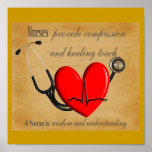 NURSE Art Poster "Compassion Healing Wisdom" posters
