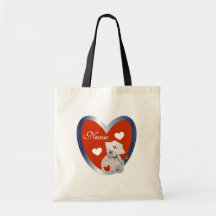 Nurse Bear With Heart T-shirts and Gifts Tote Bags