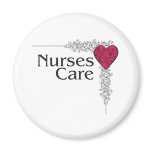 nurse care heart fridge magnets