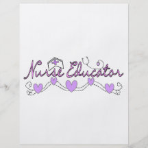 Nurse Educator Pink Hearts Design Custom Flyer