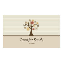 Nurse - Elegant Natural Theme Business Cards