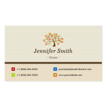 Nurse - Elegant Tree Symbol Business Card