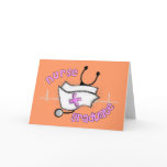 Nurse Graduate Gifts (Cap and Stethoscope Design) Card