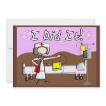 Nurse Graduation Invitations "I Did It!!"
