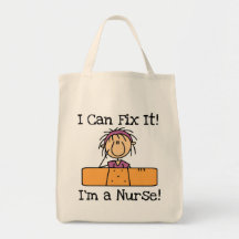 Nurse I Can Fix It T-shirts and Gifts Canvas Bags