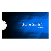 Nurse - Modern Dark Blue Business Card Template