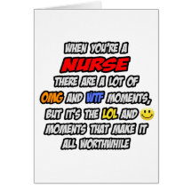 Nurse .. OMG WTF LOL Greeting Cards