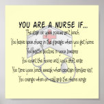 Nurse Poster "You Are a Nurse If" posters