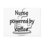 NURSE POWERED BY COFFEE postcards