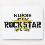 Nurse Rock Star by Night Mouse Pads