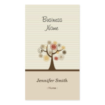 Nurse - Stylish Natural Theme Business Card