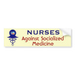 "Nurses Against Socialised Medicine" bumper stickers