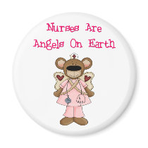 Nurses Are Angels On Earth Fridge Magnets