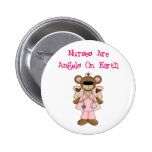 Nurses Are Angels On Earth Pinback Buttons