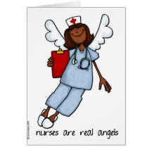 nurses are real angels card