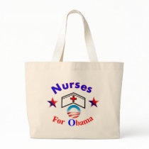 nurses for obama tote bag