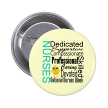 Nurses Recognition Collage - National Nurses Week Pinback Button