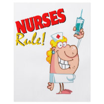 nurses rule cute cartoon nurse custom flyer