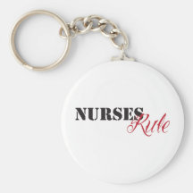 nurses rule keychains