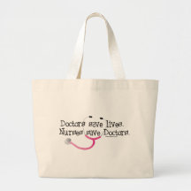 Nurses save Doctors Canvas Bags