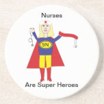 Nurses Super Heroes (Blonde) Coasters