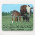 Nursing Calf, Psalm 139:13 NIV mousepads