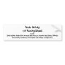 Nursing Diagnosis Bumper Sticker
