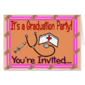 Nursing Graduation Party Invitations cards