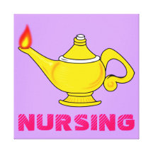 Nursing Lantern Wrapped Canvas Stretched Canvas Print
