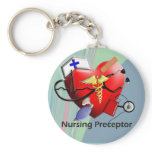 Nursing Preceptor Heart ARt Gifts keychains