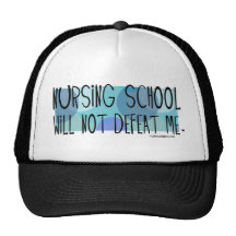 Nursing School will not Defeat Me Mesh Hats