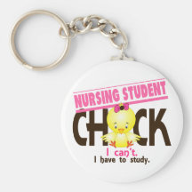 Nursing Student Chick 1 Keychains