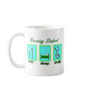 nursing student eat sleep study mugs