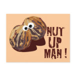 'NUT UP MAN' humourous parody postcards