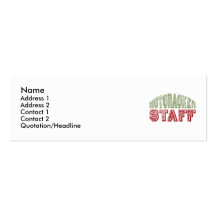 Nutcracker Staff Christmas Ballet Design Business Card Template