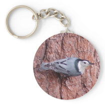 Nuthatch Bird Keychain