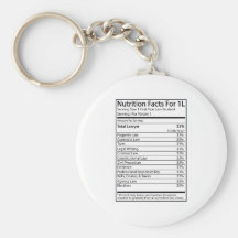 Nutrition Facts For 1L Key Chains