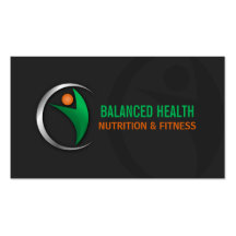 Nutrition Wellness and Fitness Coach Business Card Template