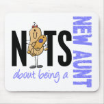 Nuts About Being A New Aunt 1 Blue Mouse Pads