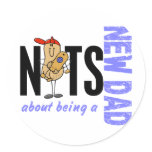 Nuts About Being A New Dad 1 (Blue) stickers