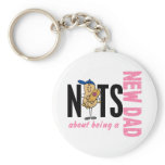 Nuts About Being A New Dad 1 (Pink) keychains