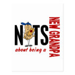 Nuts About Being A New Grandpa 1 Red Post Card