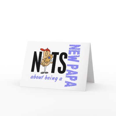 Nuts About Being A New Papa 1 Blue Card by gonenuts