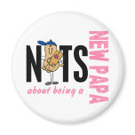 Nuts About Being A New Papa 1 Blue magnets