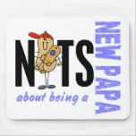 Nuts About Being A New Papa 1 Blue mousepads