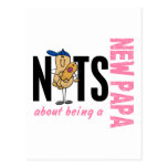 Nuts About Being A New Papa 1 Blue Post Card