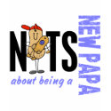 Nuts About Being A New Papa 1 Blue t-shirts