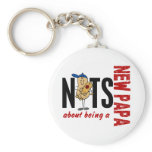 Nuts About Being A New Papa 1 Red keychains